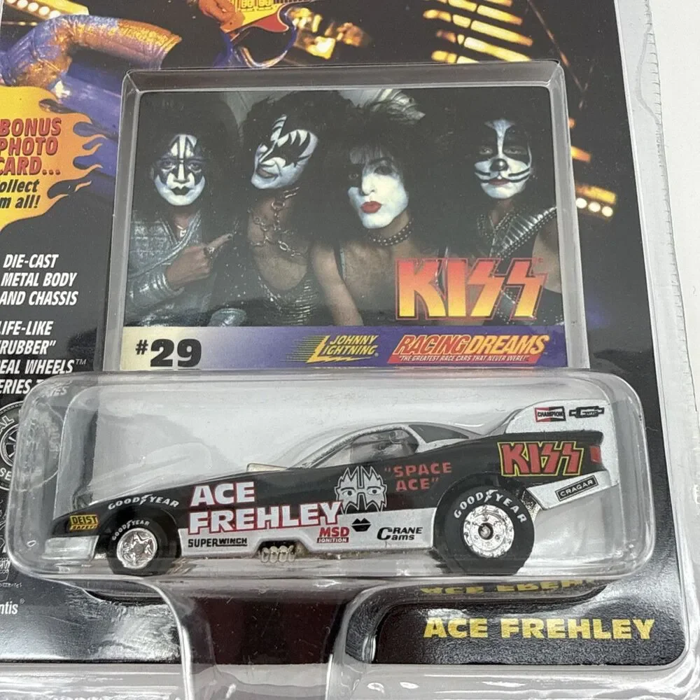 Vintage Johnny Lightning Ace Frehley Race Car w/card #29 NOS